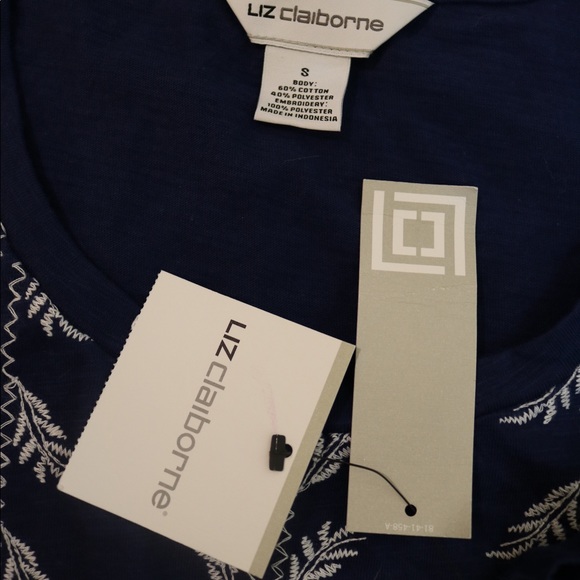 New with Tags Liz Claiborne short sleeve top shirt - Picture 6 of 6